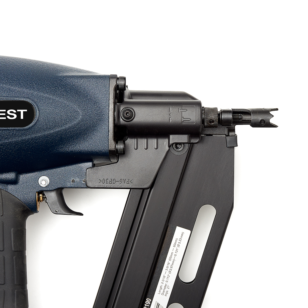 Пистолет гвоздезабивной по дереву Hybest FN2190 (пневматический, гвозди SN21) - 3